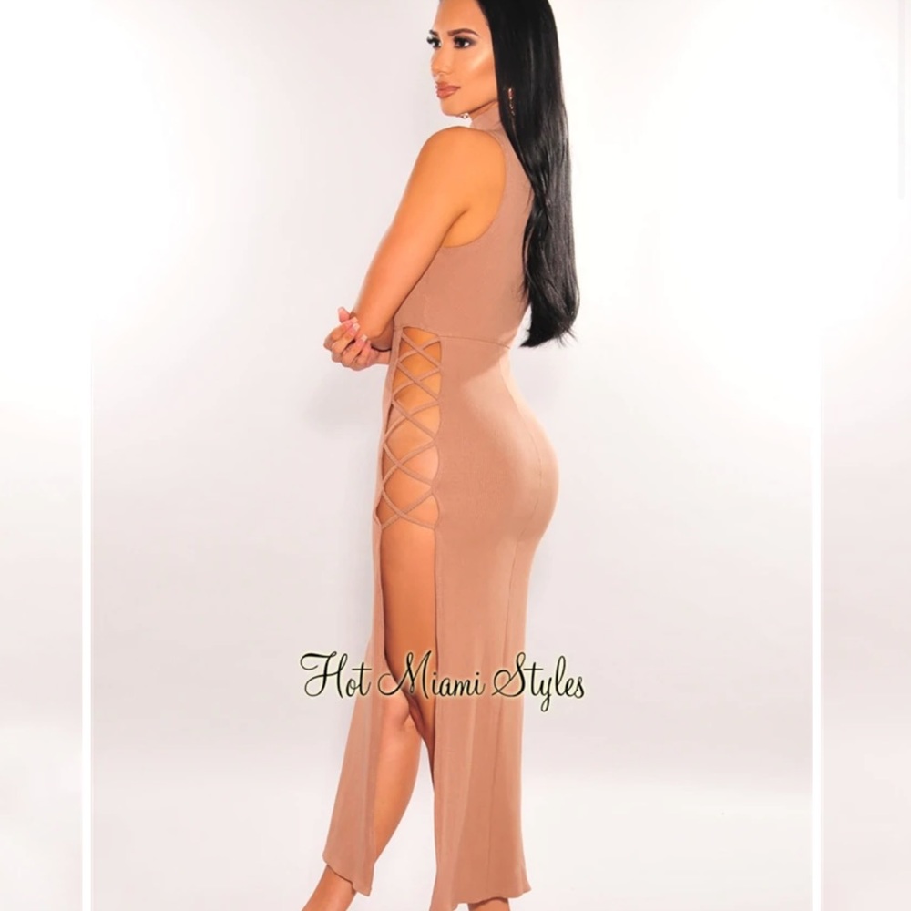 Mocha bodycon dress